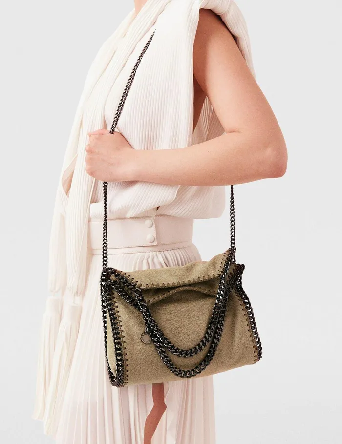Stella McCartney Mini Bags And Clutches Women Falabella Mini Tote Bag Clotted Cream Stella McCartney Mini Bags And Clutches Women Falabella Mini Tote Bag Clotted Cream