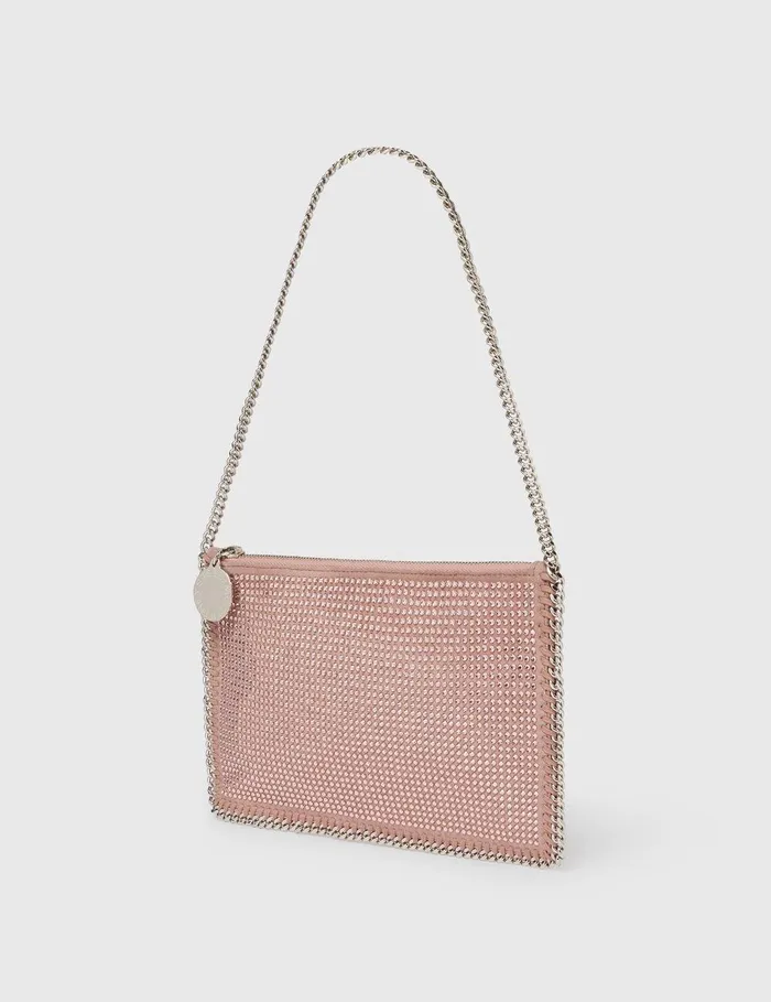 Stella McCartney Mini Bags And Clutches Women Falabella Pochette Shoulder Bag Dusty Pink Stella McCartney Mini Bags And Clutches Women Falabella Pochette Shoulder Bag Dusty Pink