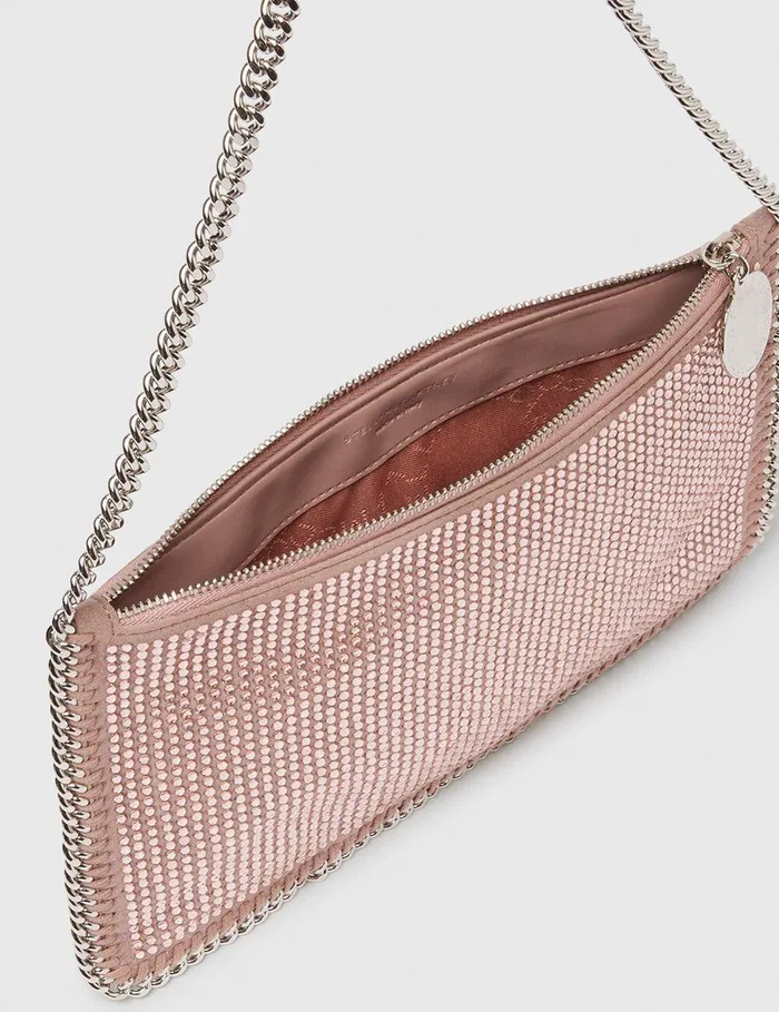 Stella McCartney Mini Bags And Clutches Women Falabella Pochette Shoulder Bag Dusty Pink Stella McCartney Mini Bags And Clutches Women Falabella Pochette Shoulder Bag Dusty Pink