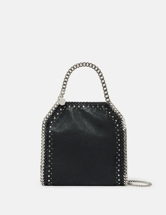 Stella McCartney Mini Bags And Clutches Women Falabella Studded Mini Tote Bag Pitch Black