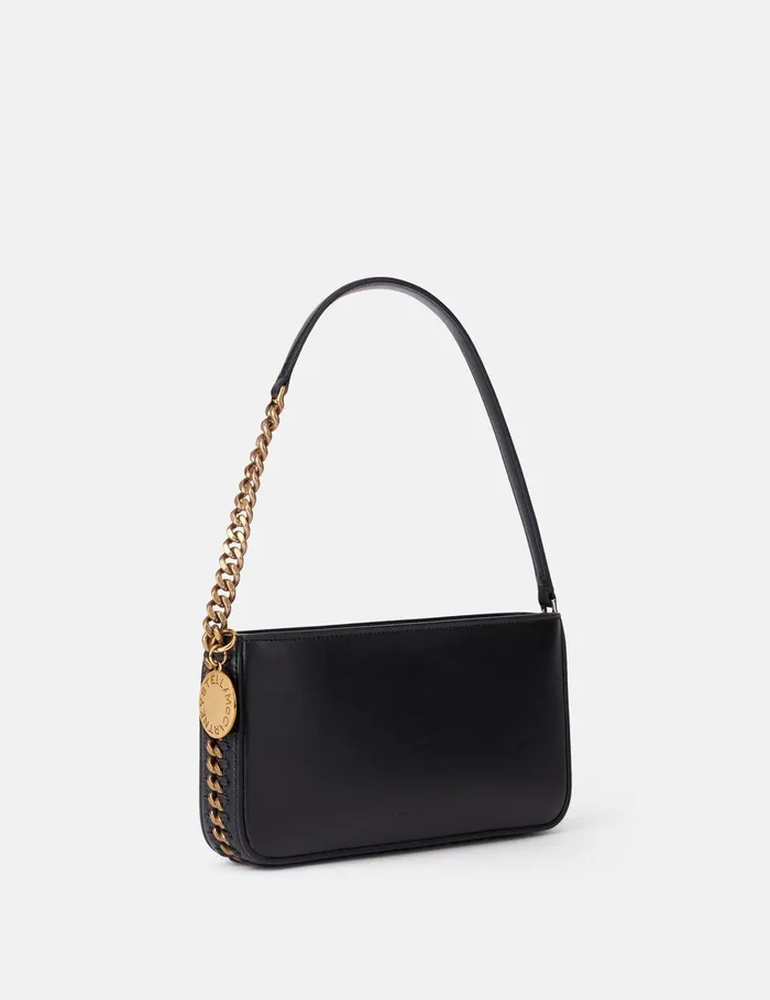Stella McCartney Mini Bags And Clutches Women Frayme Baguette Shoulder Bag Pitch Black Stella McCartney Mini Bags And Clutches Women Frayme Baguette Shoulder Bag Pitch Black