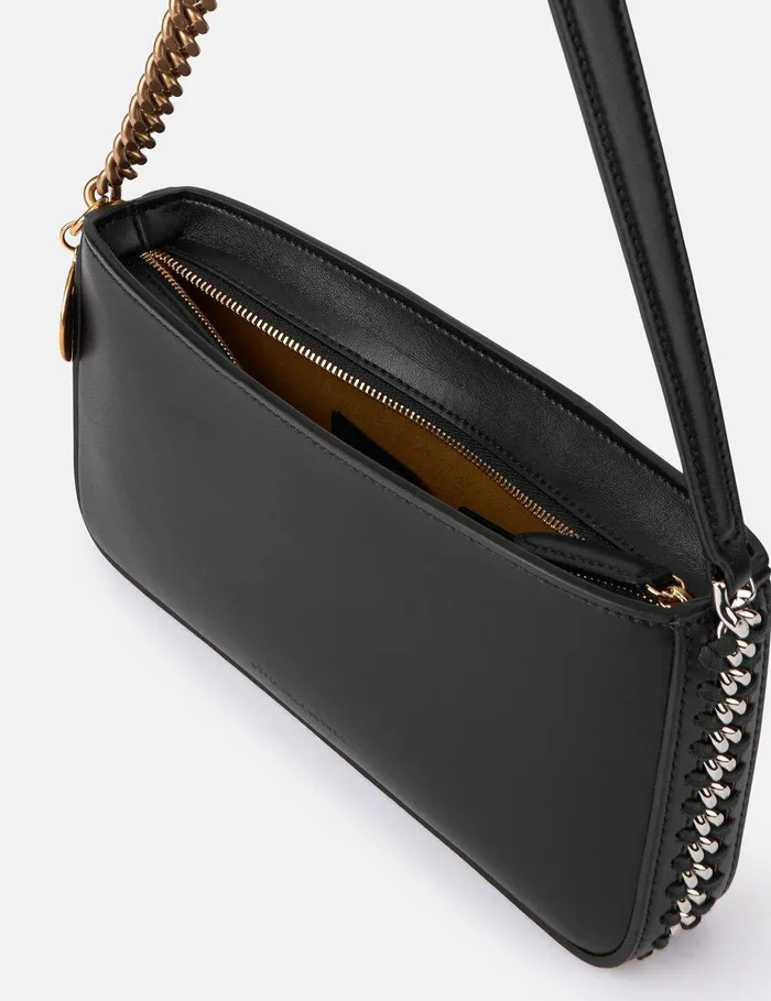 Stella McCartney Mini Bags And Clutches Women Frayme Baguette Shoulder Bag Pitch Black Stella McCartney Mini Bags And Clutches Women Frayme Baguette Shoulder Bag Pitch Black
