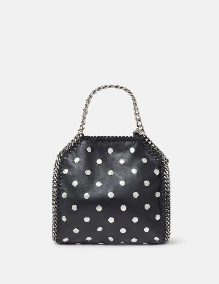 Stella McCartney Mini Bags And Clutches Women Studded Falabella Mini Tote Bag Black Stella McCartney Mini Bags And Clutches Women Studded Falabella Mini Tote Bag Black
