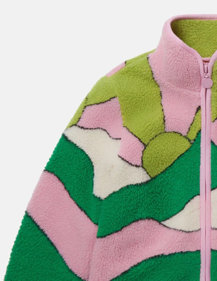Stella McCartney Outerwear Kids Sunrise Scene Fleece Multi Mix Stella McCartney Outerwear Kids Sunrise Scene Fleece Multi Mix