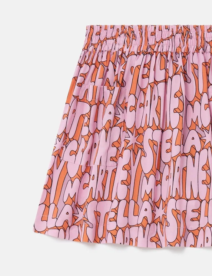 Stella McCartney Pants and Shorts Kids Stella Print Skirt Violetmulticolour Stella McCartney Pants and Shorts Kids Stella Print Skirt Violetmulticolour