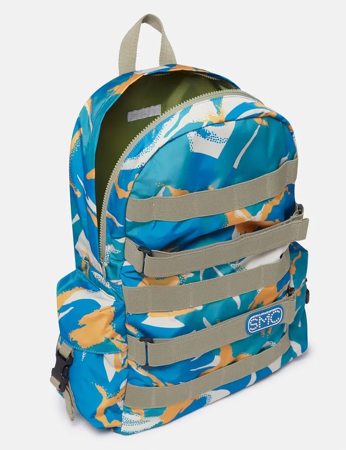 Stella McCartney Shoes And Accessories Kids Camouflage Pattern Backpack Blue Stella McCartney Shoes And Accessories Kids Camouflage Pattern Backpack Blue