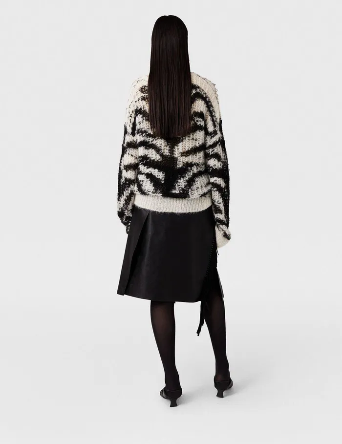 Stella McCartney Skirts Women Fringe Alter Mat Midi Skirt Midnight Black Stella McCartney Skirts Women Fringe Alter Mat Midi Skirt Midnight Black