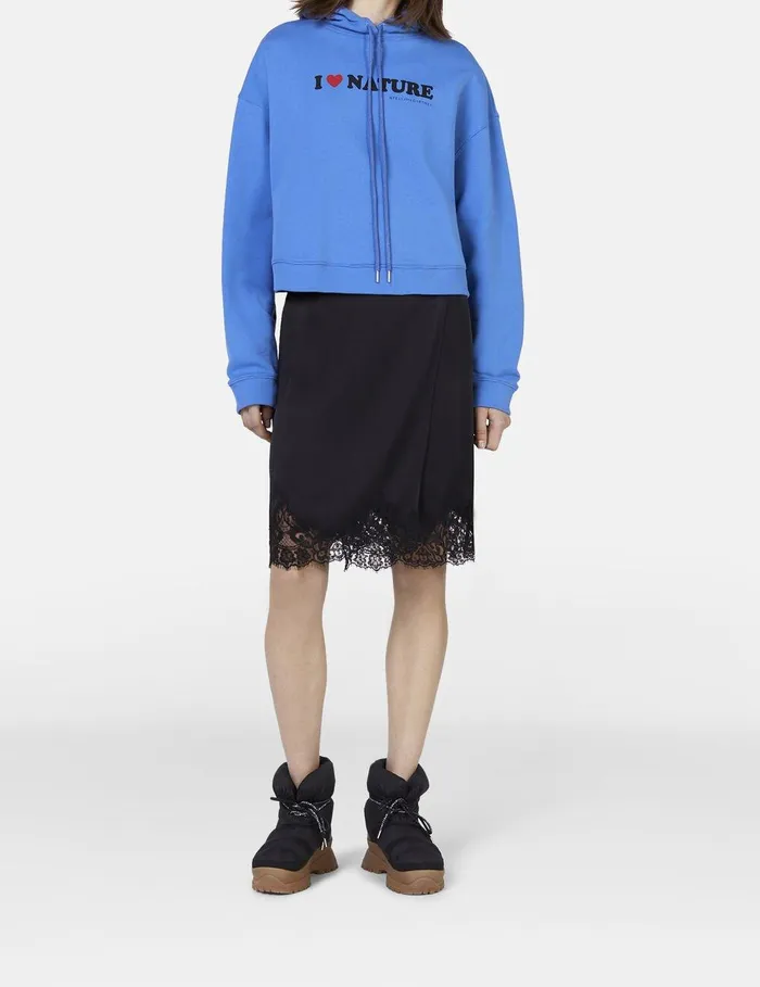 Stella McCartney Skirts Women Lace Satin Midi Skirt Black Stella McCartney Skirts Women Lace Satin Midi Skirt Black