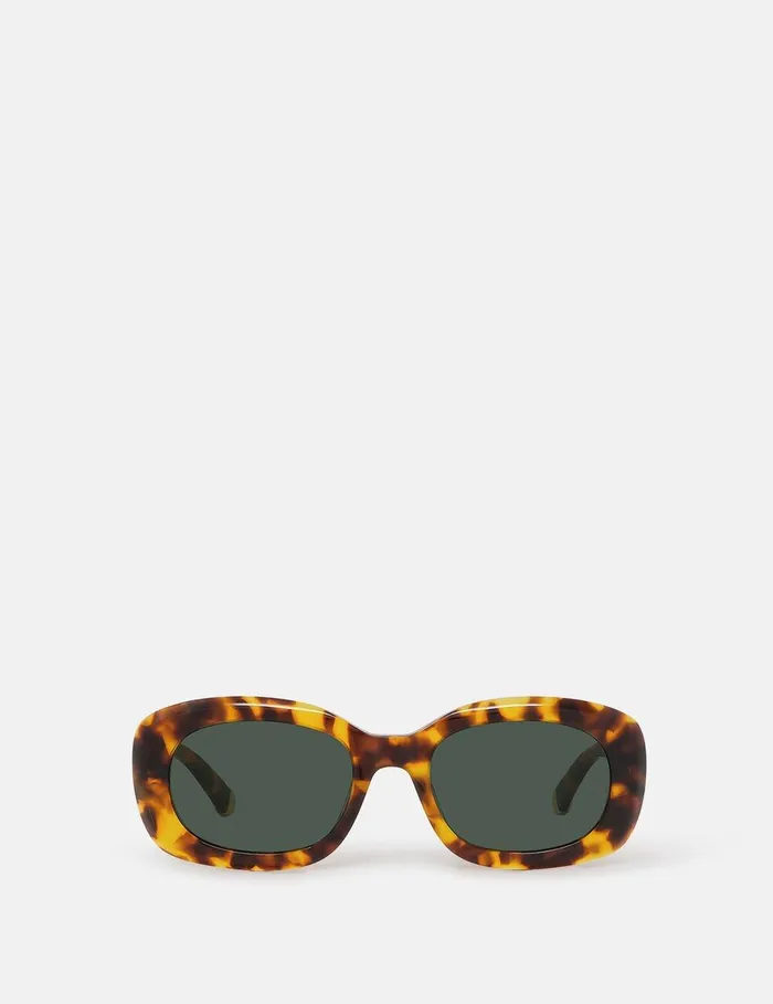 Stella McCartney Sunglasses Women Chunky Oval Sunglasses Glossy Havana