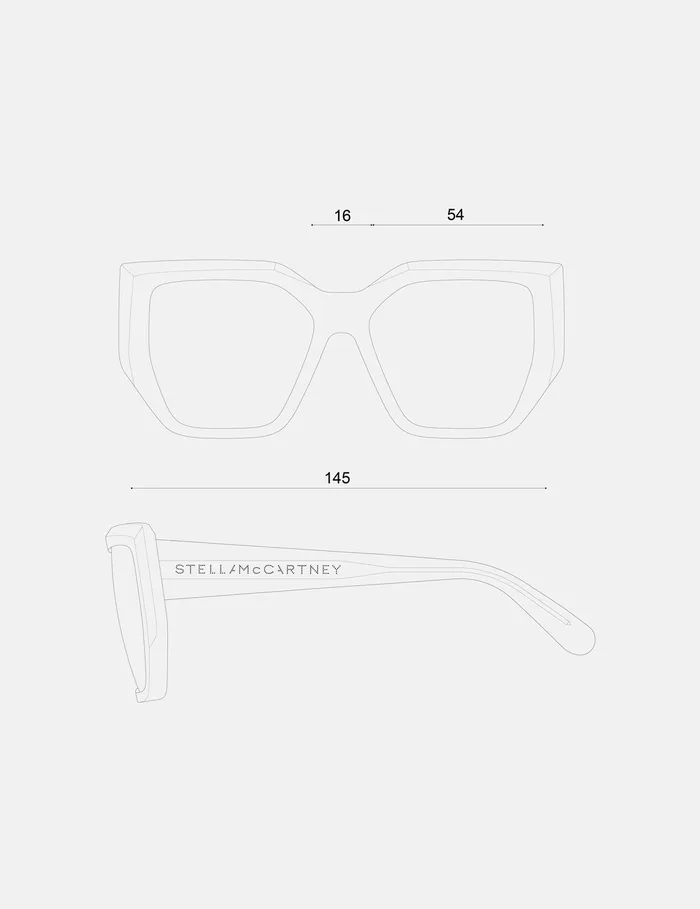 Stella McCartney Sunglasses Women Chunky Square CatEye Sunglasses Glossy Dark Chocolate And Gold Stella McCartney Sunglasses Women Chunky Square CatEye Sunglasses Glossy Dark Chocolate And Gold