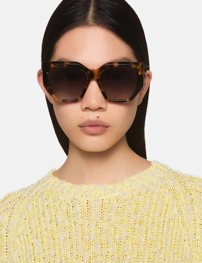 Stella McCartney Sunglasses Women Chunky Square CatEye Sunglasses Glossy Dark Havana Stella McCartney Sunglasses Women Chunky Square CatEye Sunglasses Glossy Dark Havana