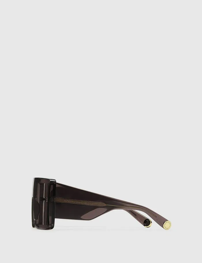 Stella McCartney Sunglasses Women Translucent Square Sunglasses Translucent Black Monochrome Stella McCartney Sunglasses Women Translucent Square Sunglasses Translucent Black Monochrome