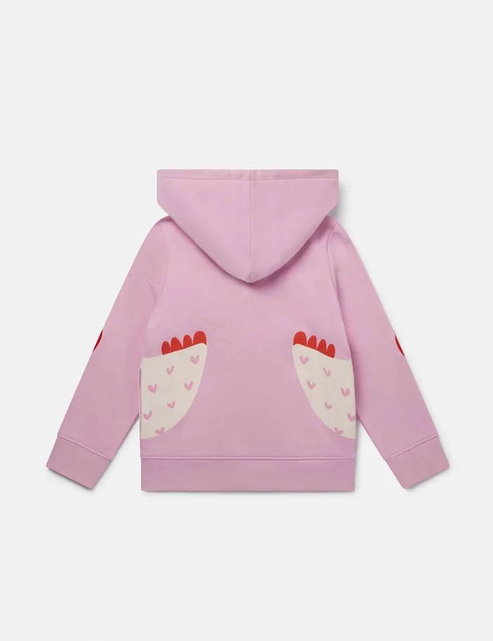 Stella McCartney Sweaters and Cardigans Kids Chicken Graphic Zipper Sweatshirt Pink Stella McCartney Sweaters and Cardigans Kids Chicken Graphic Zipper Sweatshirt Pink