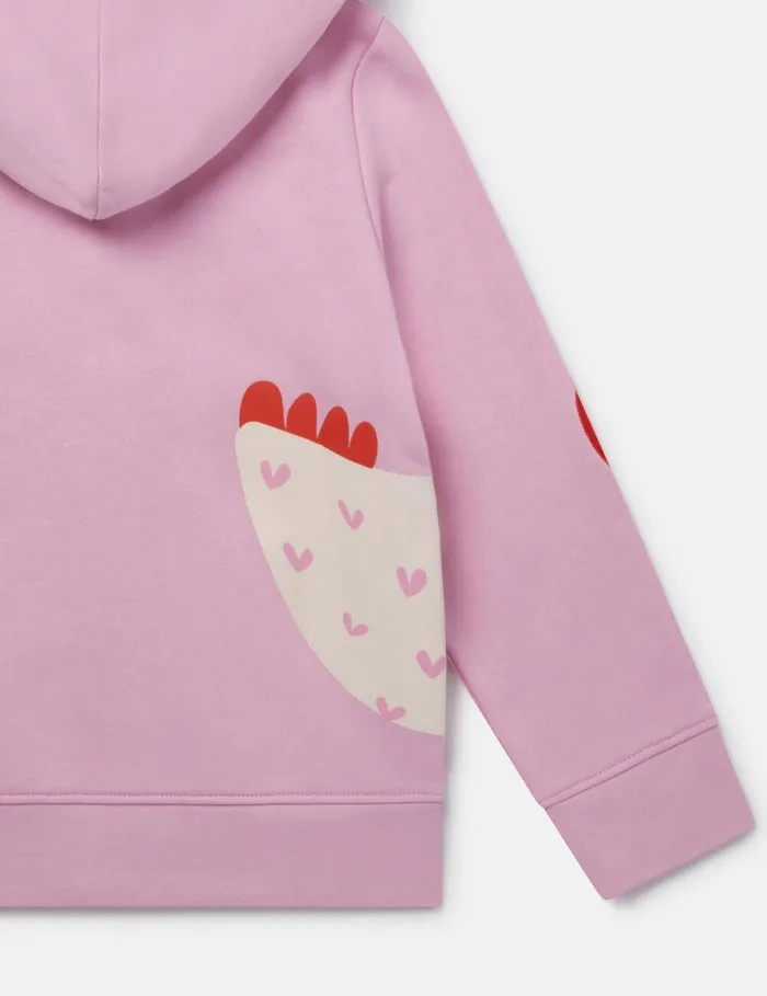 Stella McCartney Sweaters and Cardigans Kids Chicken Graphic Zipper Sweatshirt Pink Stella McCartney Sweaters and Cardigans Kids Chicken Graphic Zipper Sweatshirt Pink