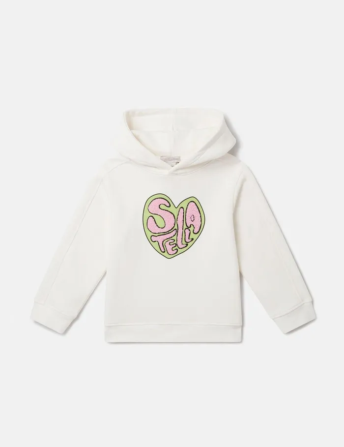 Stella McCartney Sweaters and Cardigans Kids Stella Graphic Appliqu Hoodie Ivory Stella McCartney Sweaters and Cardigans Kids Stella Graphic Appliqu Hoodie Ivory