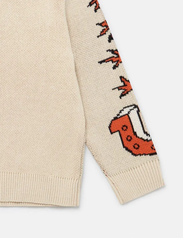 Stella McCartney TShirts And Sweatshirt Kids Cosmic Cowboy Knitted Graphic Sweater Beige Stella McCartney TShirts And Sweatshirt Kids Cosmic Cowboy Knitted Graphic Sweater Beige