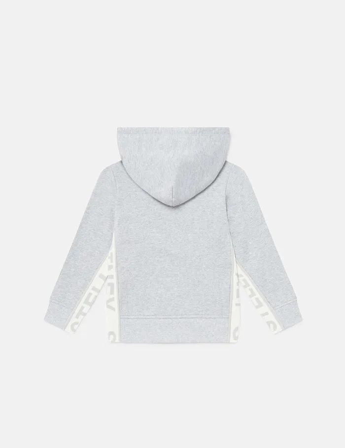Stella McCartney TShirts And Sweatshirt Kids Logo Graphic Hooded Zipper Sweatshirt Grey Stella McCartney TShirts And Sweatshirt Kids Logo Graphic Hooded Zipper Sweatshirt Grey