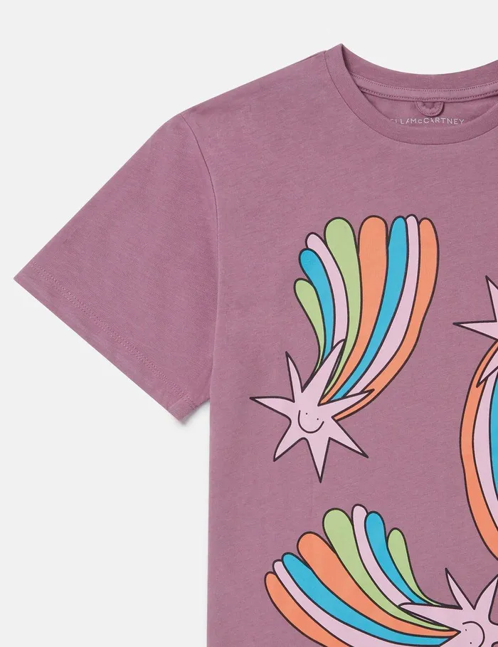 Stella McCartney TShirts And Tops Kids Shooting Stars Graphic TShirt Purple Stella McCartney TShirts And Tops Kids Shooting Stars Graphic TShirt Purple