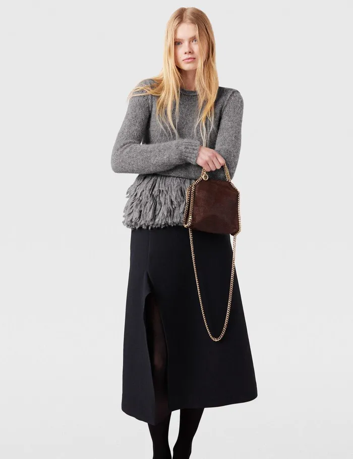 Stella McCartney Tailoring Women KickFlare Midi Skirt Midnight Black Stella McCartney Tailoring Women KickFlare Midi Skirt Midnight Black