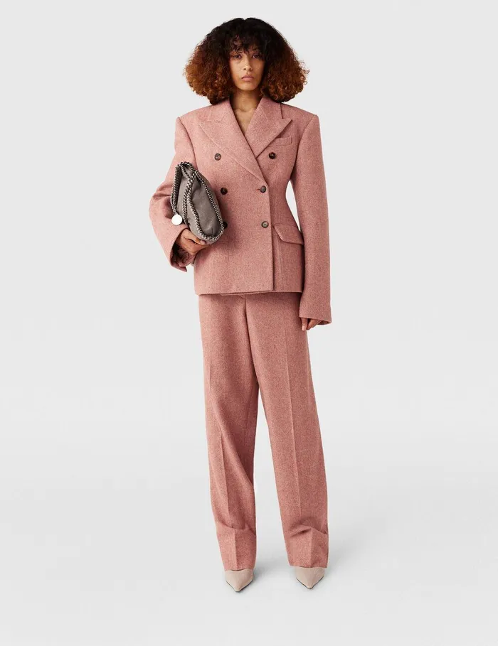 Stella McCartney Tailoring Women LowRise StraightLeg Trousers Dusty Pink Stella McCartney Tailoring Women LowRise StraightLeg Trousers Dusty Pink