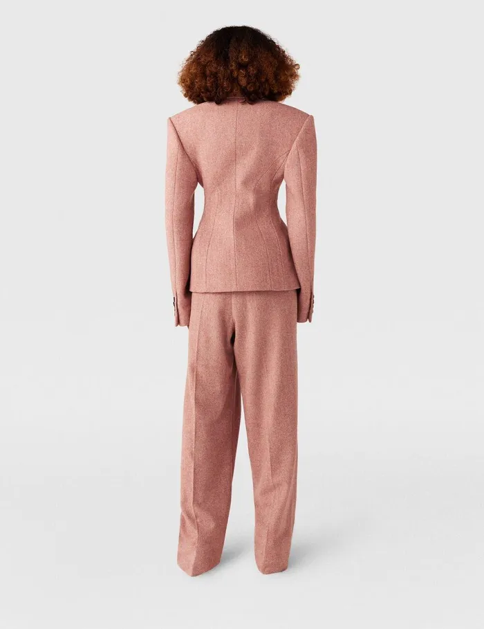 Stella McCartney Tailoring Women LowRise StraightLeg Trousers Dusty Pink Stella McCartney Tailoring Women LowRise StraightLeg Trousers Dusty Pink