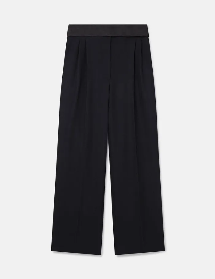 Stella McCartney Tailoring Women Wide Leg Tuxedo Trousers Black