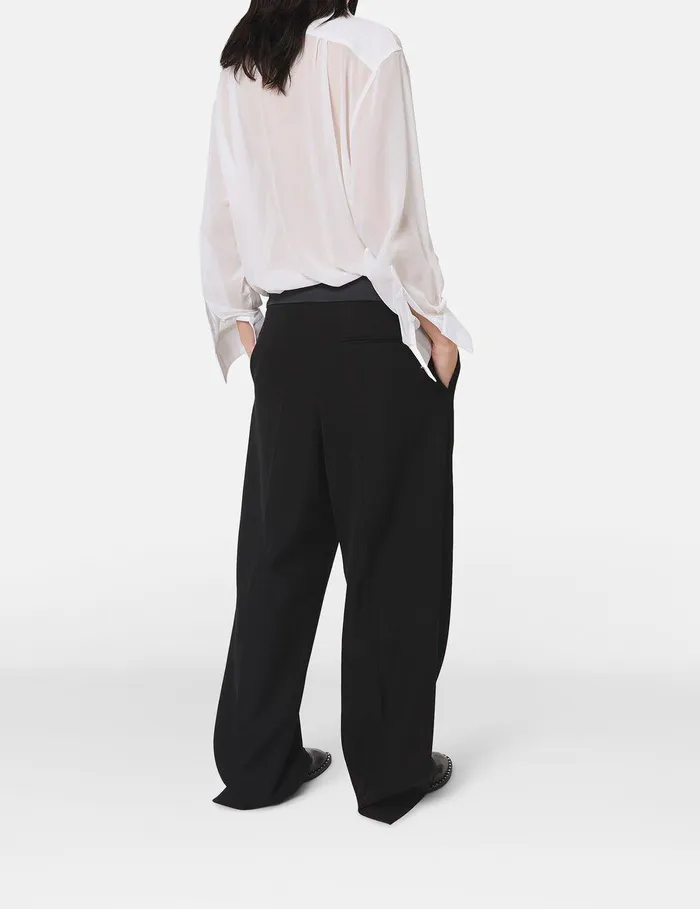 Stella McCartney Tailoring Women Wide Leg Tuxedo Trousers Black Stella McCartney Tailoring Women Wide Leg Tuxedo Trousers Black