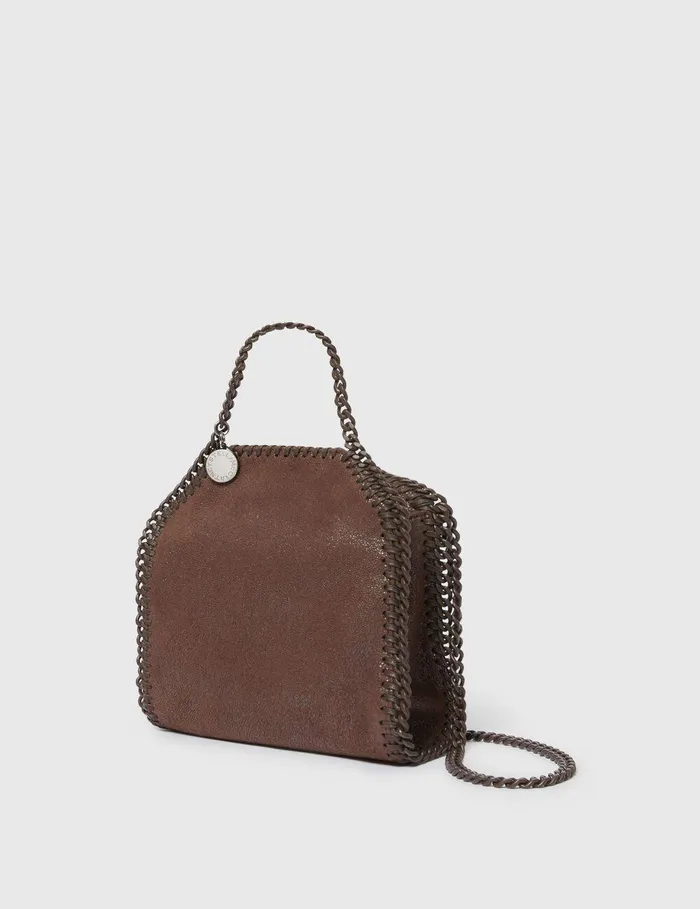 Stella McCartney TopHandle Bags Women Falabella Tiny Enamel Tote Bag Mahogany Stella McCartney TopHandle Bags Women Falabella Tiny Enamel Tote Bag Mahogany