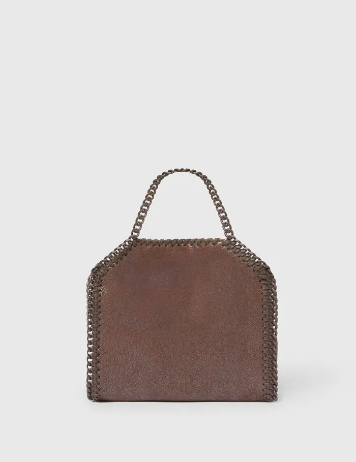 Stella McCartney TopHandle Bags Women Falabella Tiny Enamel Tote Bag Mahogany Stella McCartney TopHandle Bags Women Falabella Tiny Enamel Tote Bag Mahogany