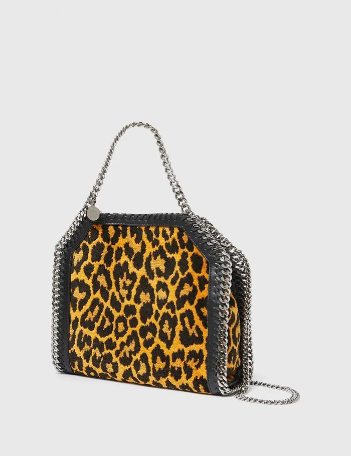 Stella McCartney TopHandle Bags Women Leopard Falabella Mini Tote Bag Leopard Print Stella McCartney TopHandle Bags Women Leopard Falabella Mini Tote Bag Leopard Print