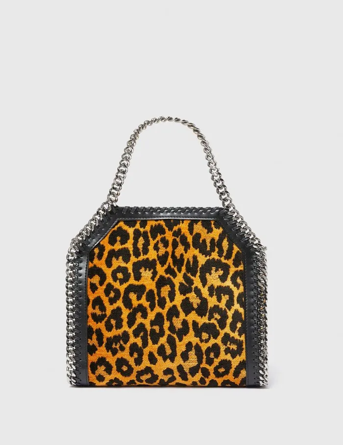 Stella McCartney TopHandle Bags Women Leopard Falabella Mini Tote Bag Leopard Print Stella McCartney TopHandle Bags Women Leopard Falabella Mini Tote Bag Leopard Print
