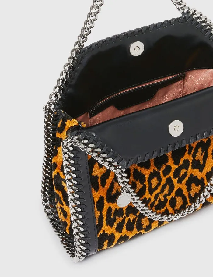 Stella McCartney TopHandle Bags Women Leopard Falabella Mini Tote Bag Leopard Print Stella McCartney TopHandle Bags Women Leopard Falabella Mini Tote Bag Leopard Print