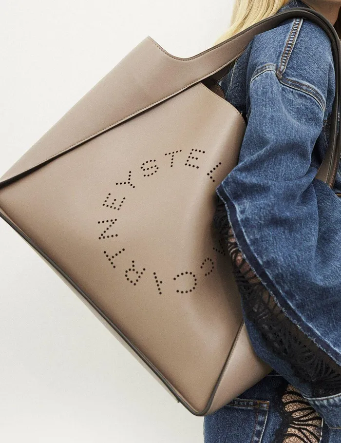 Stella McCartney TopHandle Bags Women Logo Tote Bag Moss Stella McCartney TopHandle Bags Women Logo Tote Bag Moss