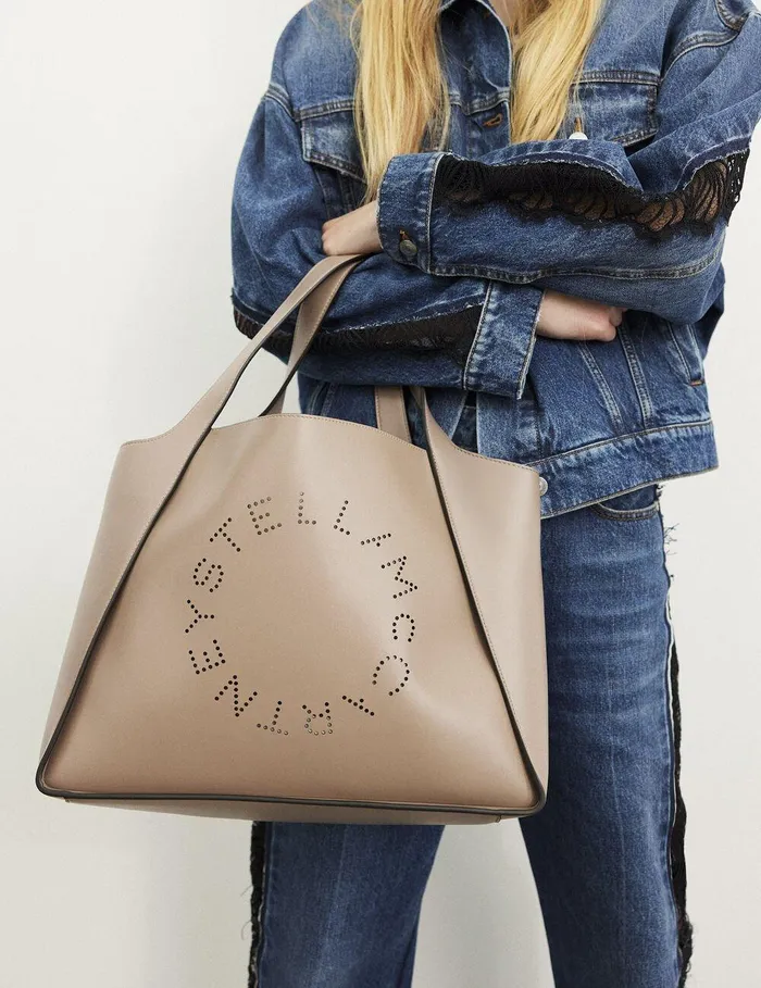 Stella McCartney TopHandle Bags Women Logo Tote Bag Moss Stella McCartney TopHandle Bags Women Logo Tote Bag Moss