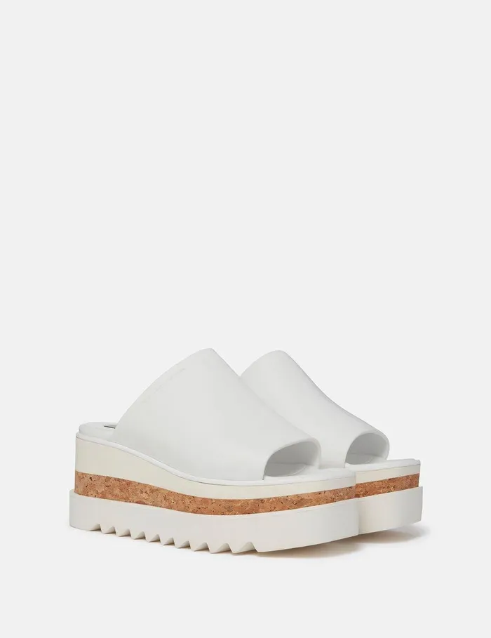 Stella McCartney Wedges Women SneakElyse Platform Sandals Pure White Stella McCartney Wedges Women SneakElyse Platform Sandals Pure White