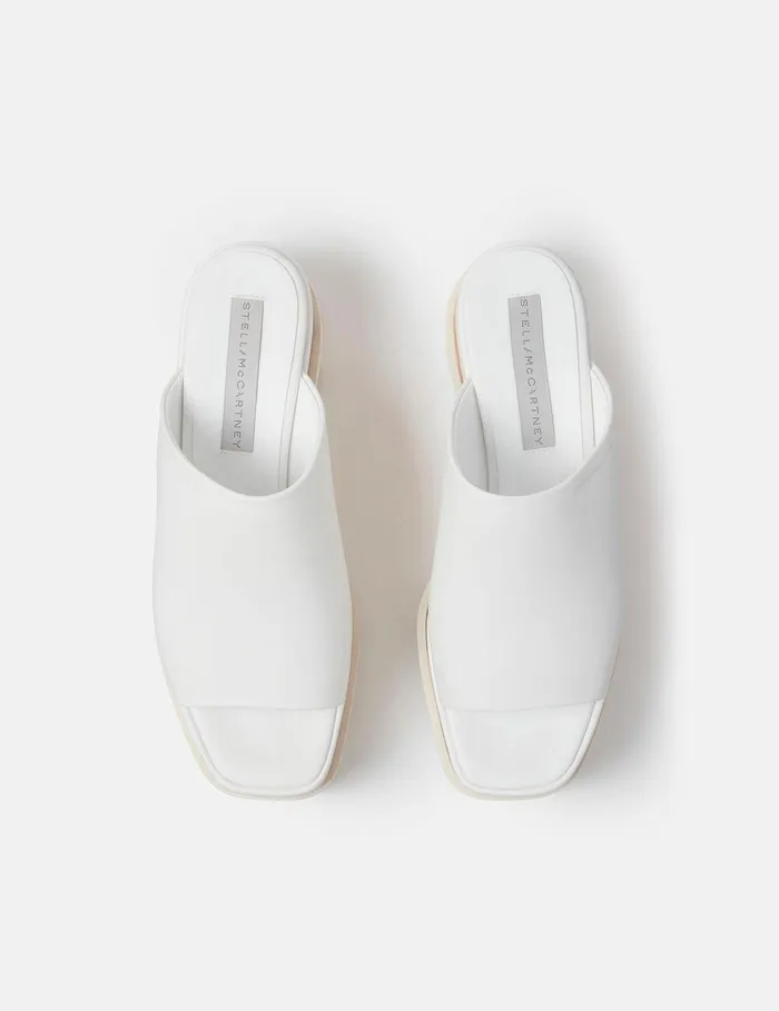 Stella McCartney Wedges Women SneakElyse Platform Sandals Pure White Stella McCartney Wedges Women SneakElyse Platform Sandals Pure White