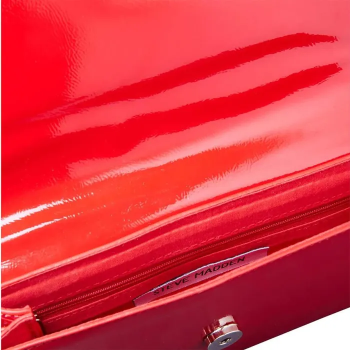 Steve Madden Bworldly Red Patent Womens Shoulder Bags