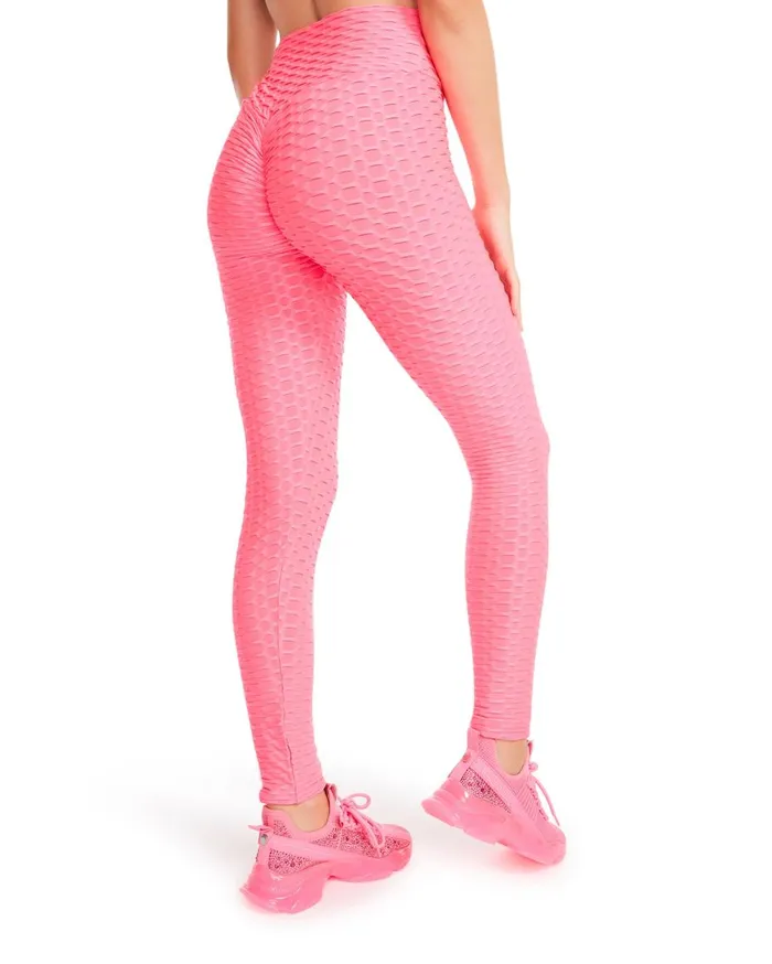 Steve Madden Maximize Scrunched Legging Pink Hot Pink Womens Lounge and Active