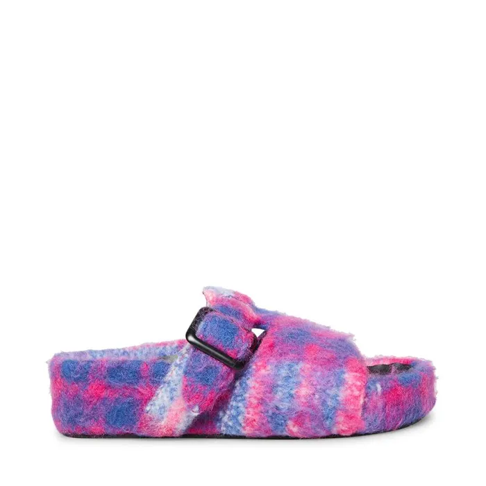 Steve Madden Rizzle Pink Multi Womens Slippers