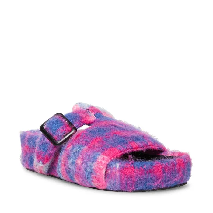 Steve Madden Rizzle Pink Multi Womens Slippers
