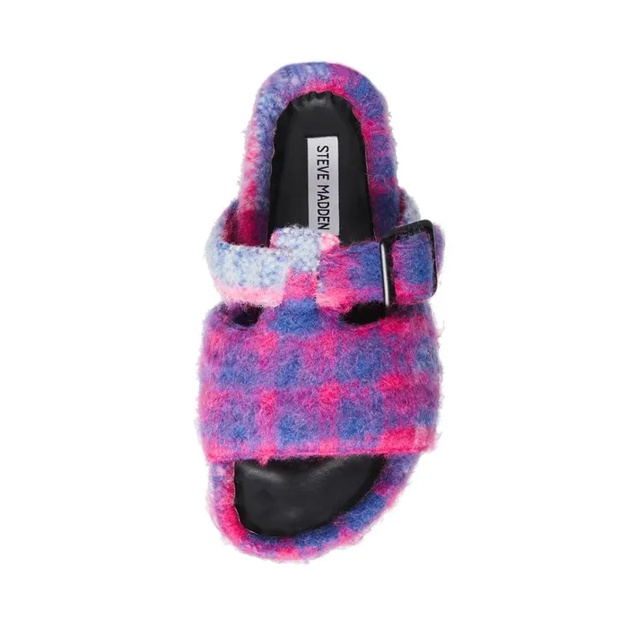 Steve Madden Rizzle Pink Multi Womens Slippers