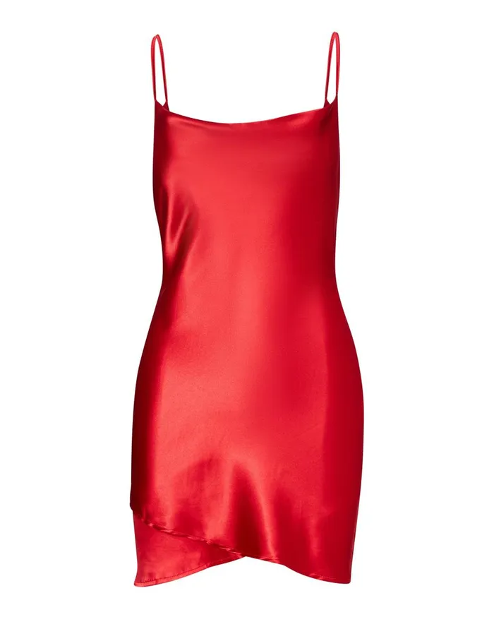 Steve Madden Satin Slip Dress Red Womens Dresses Steve Madden Satin Slip Dress Red Womens Dresses