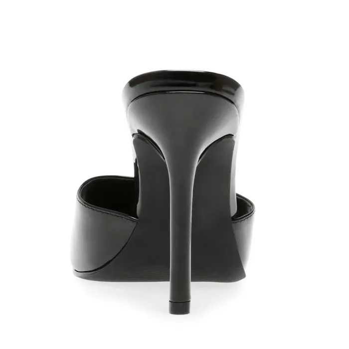 Steve Madden Signal Black Patent Womens Mules
