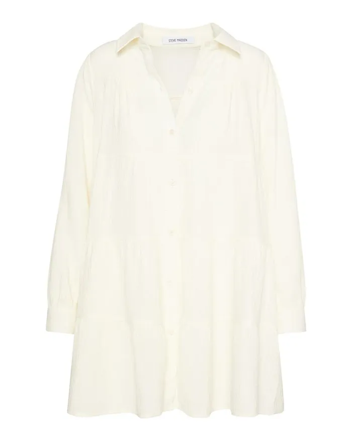Steve Madden Tiered Shift Dress Beige Womens Dresses Steve Madden Tiered Shift Dress Beige Womens Dresses