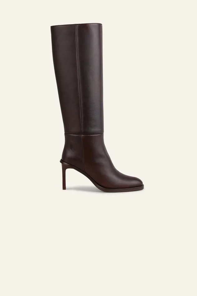 StilettoHeeled Boots Claudia Brown Women Baandsh Shoes