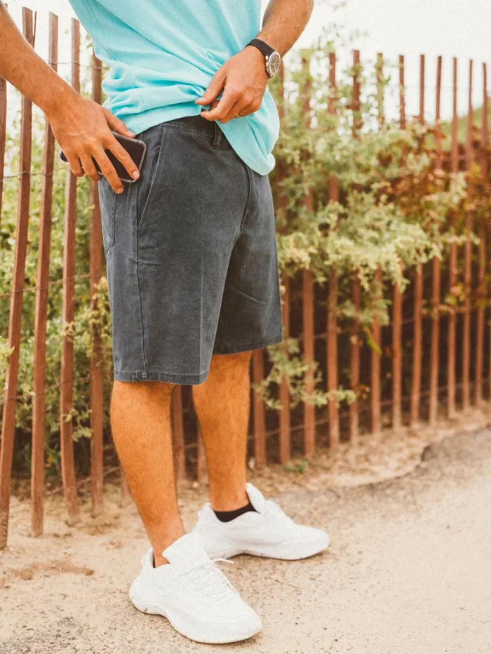 Stone Faded Hybrid Shorts 8211 Stealth Mens Volcom Golf