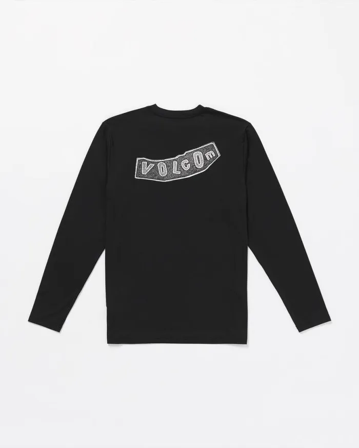 Stone Pistol Long Sleeve Rashguard 8211 Black Mens Volcom TShirts and Tanks