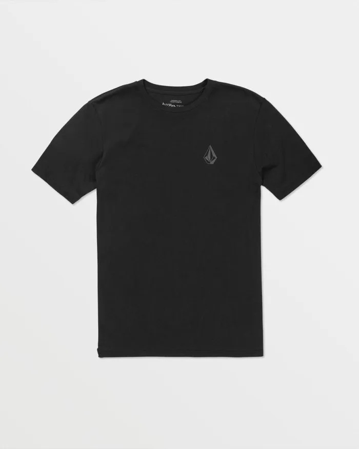 Stone Tech Short Sleeve Tee 8211 Black Mens Volcom Tops and Tees