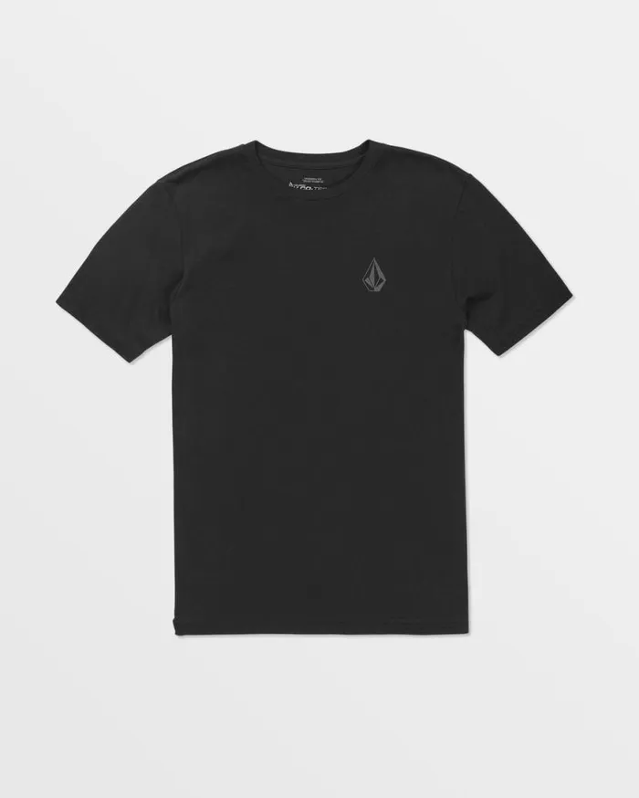 Stone Tech Short Sleeve Tee 8211 Black Mens Volcom Tops and Tees