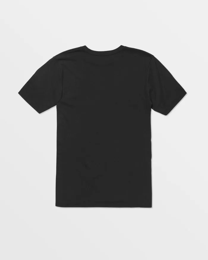 Stone Tech Short Sleeve Tee 8211 Black Mens Volcom Tops and Tees